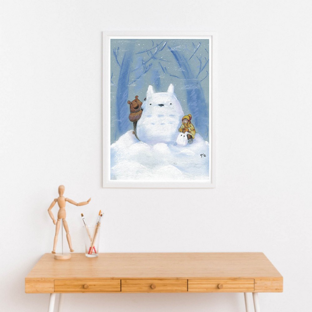 Плакат «Снежный Тоторо»